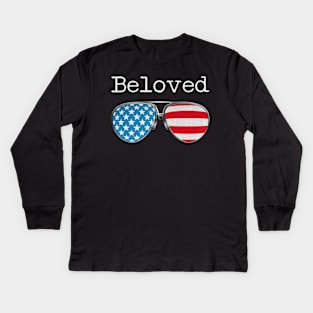 USA PILOT GLASSES BE LOVED Kids Long Sleeve T-Shirt